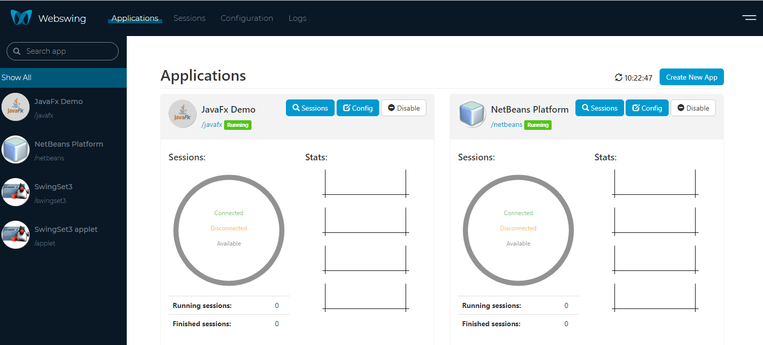 admin console screen